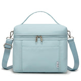 NOL 8L Insulated Lunch Bag for Women, Light blue, Medium(normal)
