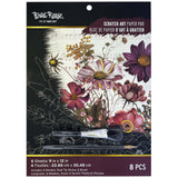 Brea Reese Scratch Art Paper Pad, Woodland Songs, 6 Metallic Foil Designs