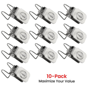 Andustrial - Small Durable Clips/Clamps For Displaying Shawls, Leather Hides, Quilts, Mats, Rug Samples, Towels, Fabric On Wall