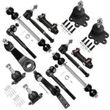 SOSOPART 14pc Set 4WD Front Suspension Kit Tie Rod End Adjusting Sleeve Sway Bar Link Lower Upper Ball Joint Pitman Arm Idler Ar