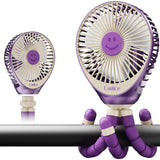 Stroller Fan Clip on for Baby, 30Hrs Removable Fan for Strollers and Car Seat, 3 Speeds Baby Stroller Fans, Rechargeable Portabl