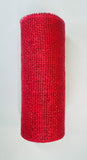10 Wide Poly Burlap Mesh No Foil Red Solid Christmas, Patriotic, Valentines Day