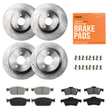 Max Advanced Brakes Front & Rear Brake Kit Compatible With 2013 2014 2015 2016 2017 2018 Ford Escape Transit Connect Replacement