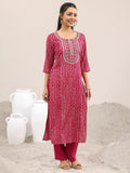 Libas Women'S Viscose Rayon Kurta Set (400273I Pink M