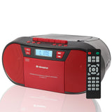 M-Amazup Boombox CD Player Portable, Cassette Player Combo with CD MP3 Bluetooth AUX TF USB FM Radio AC/DC Powered, Boom Box wit