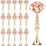 Sadnyy 16 Pcs Metal Flower Arrangements Stand Metal Wedding Centerpiece Stand Tall Table Decor Flower Vase for Wedding Reception