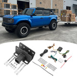 Wsays 2 Trailer Receiver Hitch Class 3 Towing Hitch & 4-Pin Trailer Wiring Harness Compatible with Ford Bronco 2021-2024 Without