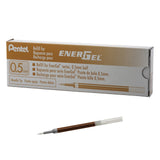 Pentel Refill Ink for EnerGel Pen Needle Tip, Fine, 12 Pack, 0.5mm, Orange (LRN5F)