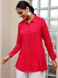 Libas Women'S Solid Straight Tunics (58196_Pink Pink L