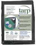 Kotap TGS0810 MultiUse, Waterproof HeavyDuty Protection/Coverage Tarp, 8mil, Reversible, Size: 8 X 10, GreenSilver