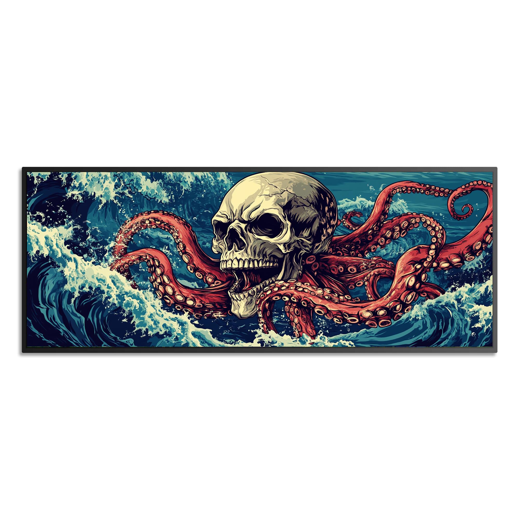 Wergund 5D DIY Large Diamond Art Kits for Adults Octopus, Large Size Diamond Art Skull, Full Drill Crystal Rhinestone Embroidery