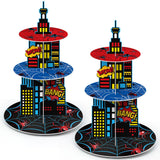 Widecook 2Pcs 3 Tier Spider Cupcake Stand Decoration Spider Party Cupcake Tower Party Supplies Table Decoration Cityscape Desser