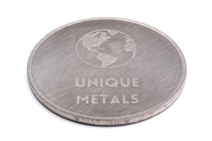1 Troy Oz Titanium Round - .999 Pure Chemistry Element Design by Unique Metals