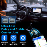 Android Auto Wireless Adapter for Factory Wired Android Auto - Instant Connection, Converts Wired to Wireless, Compatible with A