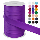 LEREATI Satin Bias Tape Double Fold 1 Inch x 55 Yards, Bias Tape for Sewing, Polyester Quilt Binding Tape, Piping Trim Fabric Ta
