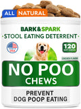 BARK&SPARK NO Poo Treats - Prevent Dog Poop Eating - Coprophagia Treatment - Stool Eating Deterrent - Probiotics & Enzymes - Dig