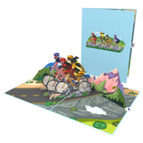 Rykamia Cyclist Pop Up Card - All Occasion, Cyclist Birthday Gift, Biking & Bicycle Greeting Card