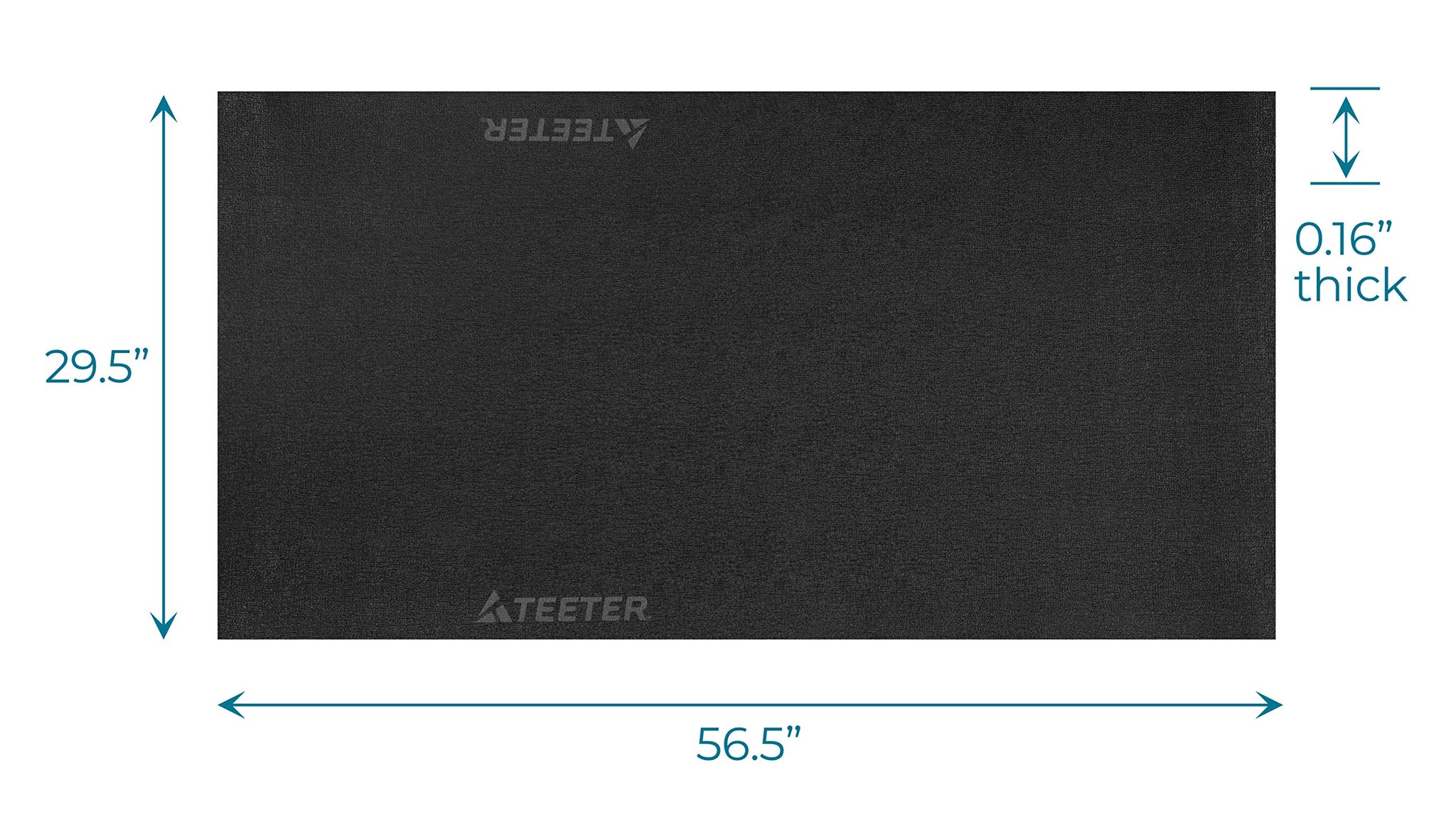 Teeter Heavy-Duty Equipment Mat for FreeStep Recumbent Cross Trainer, Power10 Rower, and FitForm Strength Trainer