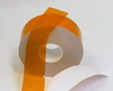 Transparent Vinyl Tape with Self-Adhesive. (3/4 inch x 50 ft, Orange)