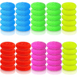 Uiifan 50 Pcs Plastic Dish Scrubbers for Dishes Nylon Dish Scrubber Plastic Pot Round Non Scratch Mesh Pot Scrubber Pads for Kit