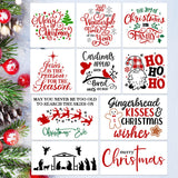 Christmas Stencils for Painting on Wood 12inch Large Christmas Stencil Xmas Holiday Stencils for Door Hanger/Pillow Cover/Wood S