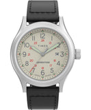 Timex Mens Expedition North Sierra 40mm Watch - Black Strap Cream Dial Stainless Steel Case