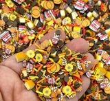 HAMYY SKIN 15 Gram Fall Thanksgiving Polymer Clay Slices Mix, Fall Pumpkin Polymer Clay Sprinkles, Thanksgiving Polymer Sprinkle