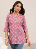Libas Women'S Cotton Printed Straight Kurti (29637_Mauve_S)