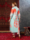 Gosriki Women'S Cotton Blend Anarkali Printed Kurta With Pant (Santra Orange-Jl-Gs_L_Orange_Large),Orange,,B0D73XXSVS
