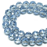 DIQIO 8mm Sparkle Faceted Round Loose Crystal Beads (65-72pcs, Blue Gray)