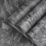 Dark Gray Marble Paper Thick Matte Countertop Contact Paper for Kitchen Bathroom Self Adhesive Waterproof Granite Wallpaper Stic
