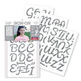 S.E.I. 1.75Inch Ironon TShirt Letters, Pacifico Glitter Letter Heat Transfers, Silver