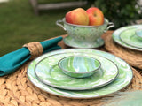 Golden Rabbit Enamelware Modern Monet Square Trays - Set of 2