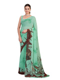 Garden Vareli WomenS Abstract Printed Georgette Saree