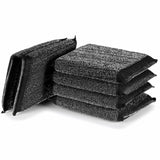 6 Pack Steel Wool Scrubber Sponges, Heavy Duty Stainless Steel Scouring Pads Reusable Non Scratch Metal Sponges HandFriendly Ki