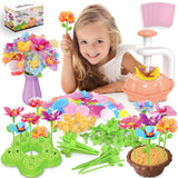 Fabric Flower Bouquets Toys for Toddlers and Girls Ages 3 4 5 6 7 8 9, Arts & Crafts Kit for 4-8 Year Old Kids, Ideal Festive Xm