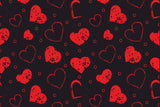 Visual Creation Gift Wrapping Paper Sheets for Diwali I Christmas I Love I Birthday (Seamless Love) Pack of 3 (Black)