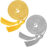 Yaomiao 2 Pieces Graduation Cords Honor 2026 Polyester Yarn Decorative Garland Twist Ties with Tassels for Bachelor Gown Graduat