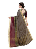 Gosriki Women'S Pure Cotton Saree (Charmi-Combo-Grey-Silver_Multicolor),Multicolour,,B07MFPPXG8
