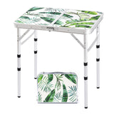 Folding Camping Table 2ft Portable Pinic Table Adjustable Height Small Card Table Aluminum Foldable Lightweight with Carry Handl