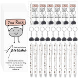 Sinload 30 Sets Inspirational You Rock Gifts Bulk Employee Appreciation Back to School Gifts Ballpoint Pens Smile Stone Keychain