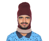 Goodluck Unisex Wool Balaclava/Monkey Cap Maroon