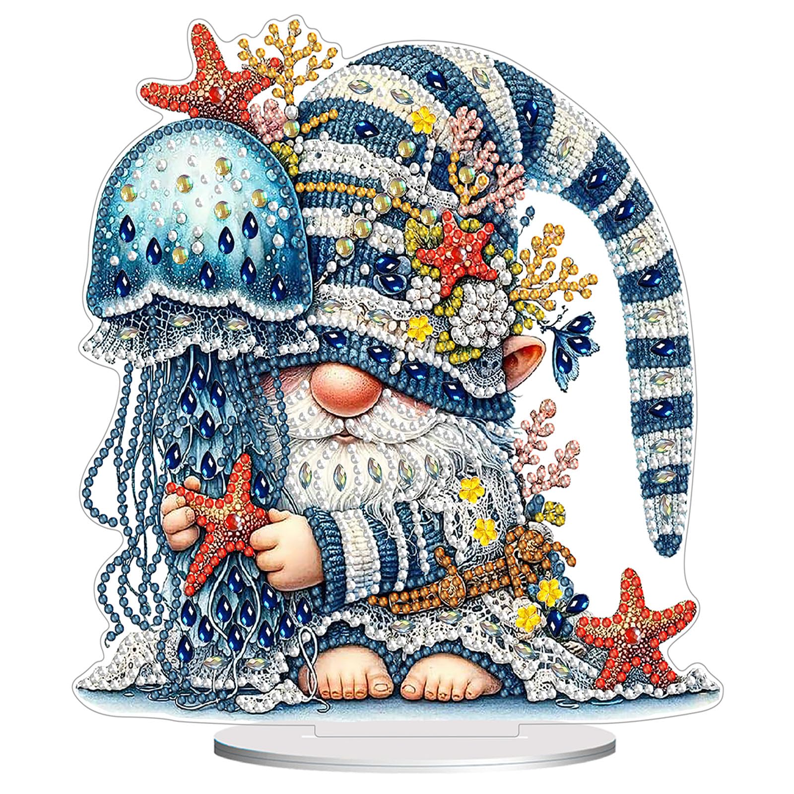 Diamond Painting Kits for Adults Beginners, 5D Full Drill Dwarf Ocean Crystal Art Desktop Ornament, DIY Single Sided Home Office