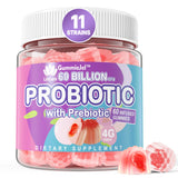 Sugar Free Probiotic Gummies 60 Billion CFU 11 Strains with Prebiotics Fiber, Probiotics Filled Gummies for Women Men Digestive 