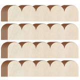 Threehoney 24 Pack Unfinished Scalloped Decorative Wood Trim Scalloped Edge Decorative Wood Molding Cute DIY Moulding Trim for H