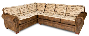 American Furniture Classics Model Angler'S Cove Two Piece Sectional Sofa, Brown