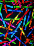 2 Piece Value Pack Realistic Crayon Print Fat Quarter Quilting Fabric 18 x 21 100% Cotton