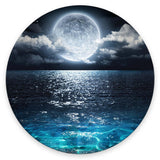 Mouse Pad, Full Moon Customized Premium-Textured Round Mouse Pad, Washable Mousepads with Non-Slip Rubber Base Computer Mouse Pa