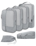 BAGSMART Compression Packing Cubes for Travel, Durable Travel Cubes for Carry-On Suitcase, 6 Set Cuise Ship Travel Essentials (1