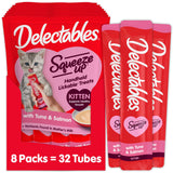 Delectables Squeeze Up Kitten Creamy Squeezable Puree, Lickable Wet Cat Treats, Grain Free, No Added Fillers, No By-Products, No